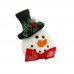 Χριστουγεννιάτικος Διακοσμητικός Χιονάνθρωπος, με Μαύρο Καπέλο (20cm)
